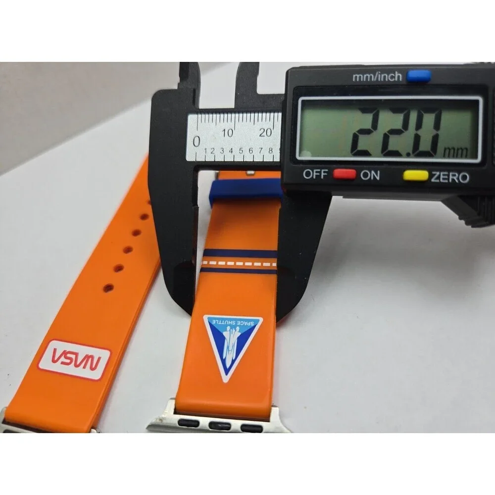 MobyFox NASA Flight Suit Apple Watch Band Orange 42 44 45mm Sport Silicone Strap